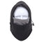 Men Women Thicker Fleece Warm Windproof Outdoor Sports Cap Hiking Ski Caps Full-protection Face Mask - Black Gray