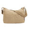 Waterproof Nylon Capacity Shoulder Bags Crossbody Bags For Women - Khaki
