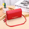 Women Multifunction Multi-Layers Card Case Crossbody Bag Phone Bag - Red