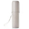 Dual Use Tooth Mug Wheat Straw Portable Toothbrush Toothpaste Holder Double Cups Container for Trave - Beige White