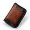 Vintage Genuine Leather RFID 12 Card Slots Wallet Card Holder For Men - Brown