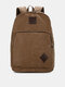 Unisexual Canvas Fabric Vintage Large Capacity Backpack Soft Waterproof Casual Travel Bag - Coffee