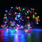 10M 100 LED Copper Wire Fairy String Light Battery Powered Waterproof Party Decor Black Shell - Multicolor