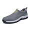 Men Mesh Non Slip Large Size Wearable Outdoor Casual Hiking Sneakers - Grey