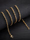 Trendy Single Chain Collocation Accessories Titanium Steel Necklace - Gold