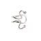 Fashion Ear Clip Earrings Snake Bone Animal Matchstick Ear Cuff Earrings Ethnic Jewelry for Women - Silver