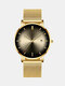 Alloy Business Gradient Color Multi-function Mesh Strap Watch - Gold+Gray