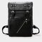 Men Solid Casual Multifunction Laptop Flap Men Backpack  - Black