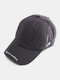 Unisex Cotton Rose Letter Embroidery Fashion Sunshade Baseball Hat - Gray