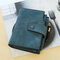  Women Hasp Wallet Long Scrub Wallet 7 Card Holder PU Leather Women Clutch Coin Purse - Blue