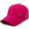 यूनिसेक्स ग्रीष्मकालीन सांस समायोज्य समायोज्य टोपी टोपी सूखी सूखी टोपी आउटडोर खेल बेसबॉल टोपी - लाल गुलाब