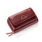 Stylish Pure Color Long Wallet Card Holder Purse For Women - Wine Red