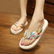 Big Size Colorful Ribbon Clip Top Flip Flops Summer Outdoor Holiday Beach Slippers - #09
