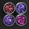 Dark Purple Nail Art Glitter Powder 1mm Sequins Sparkly Colorful Iridescent Acrylic Tips - 01