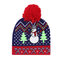 Christmas Knitted Jacquard Hat Unisex Warm Beanie Caps - Blue1