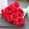10PCS Sunbeam Gerbera Artificial Flower Daisy Bridal Bouquet Wedding Party Home Decor - Red