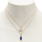 Fashion 2PCS Pendant Necklace Water Drop Round Geometric Pendant Chain Necklace for Women - Gold