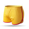 Mens Sport Mesh Shorts Soft Home Underwear Breathable Split Hem Arrow Pants Boxer - Yellow