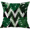 Travesseiro de linho verde Planta Travesseiro de algodão e linho Capa de almofada da moda - #2