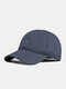 Men Cotton Thickened Built-in Ear Protection Letter Number Embroidery Stitching Casual Warmth Baseball Cap - Navy