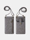 Women Alligato PU leather Clutch Bag Card Bag Phone Bag Crossbody Bag Phone Case Makeup mirror - Gray
