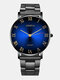 Jassy 16 colores Acero inoxidable Business Casual Roman Escala Gradiente de color Cuarzo Watch - #10