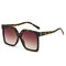 Retro Big Box New Sunglasses Contrast Color Sunglasses - Leopard