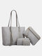 Simple and Fashionable All-match Travel Shopping Large-capacity Crossbody Handbag Four-piece Portable Son Mother Bag - Dark Gray