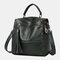 Women Multi-Carry Anti theft Tassel Multi-pocket Crossbody Bag Backpack - Green