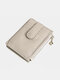 Genuine Leather Vintage Multi-slots Wallet Short Multi-function Purse - White