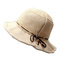 Women Breathable Knitted Sunscreen Fisherman Hat Casual Travel Shoppping Visor Bucket Hat - Beige