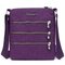 Women Nylon Multi-Pockets Waterproof Crossbody Bag - Purple