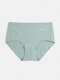 Women Cotton Breathable Graphene Antibacterial Mid Waisted Panties - Green1