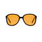 Candy Color Glasses Women Fashion Nightclub Men's Box Color Sunglasses - Black frame orange slices