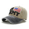 Unisex Vintage Patriotic Baseball Cap Stylish Distressed American Flag Cap Cowboy Hat - #01