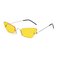 Unisex Vogue Vintage Frameless Metal Marine Sunglasses Outdoor Travel Beach Sunglasses - Yellow