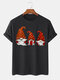 Мужские зимние футболки с короткими рукавами и графикой Crew Шея - Черный