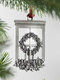 1 PC Alloy Christmas Snowflower Árvore de Natal Decoração do boneco de neve na árvore de Natal Pingente Enfeites - #03
