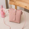 Women Solid Hardware Casual Phone Shoulder Bag - Pink