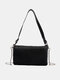 Women Chain Rhinestone Handbag Shoulder Bag - Black