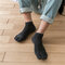 Mens Summer Mesh Toe Socks Breathable Cotton Ankle Socks  - Gray