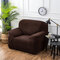 Winter Thickened Spandex Elastic Stretch Sofa Cover Slipcover Couch 1/2/3/4 Seater - coffee brown