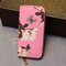 Women Flower Print Stylish Long Wallet Card Holders Purse - Pink