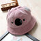 Cute Koala Shaped Kids Bucket Hat For 1-4 Years - Pink