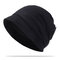 Women Cotton Thin Narrow Brim Breathable Sweat Hair Covers Soft Fashion Beanie Hat - Black