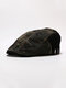 Men Cotton Camouflage Casual Sunshade Forward Hat Flat Cap Beret - Black