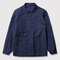 Cotton Vintage Long Sleeve Multi Chest Pockets Casual Jacket for Men - Dark Blue