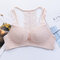 Deep V Sexy Lace No Steel Ring Front Buckle Breathable Gather Beautiful Back Bra - Love the first color of the buckle