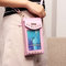 5.5inch Phone Bag PU Leather Portable Wallet Card Holder Purse  - Pink