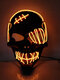 1 PC One-Eyed Pirate Mask Halloween LED Light Up Mask For Festival Halloween Cosplay Costume For Men Women Kids - Orange